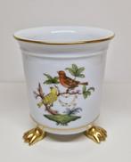 Herend cachepot op klauwvoetjes Rothschild Bird decor., Antiek en Kunst, Ophalen of Verzenden