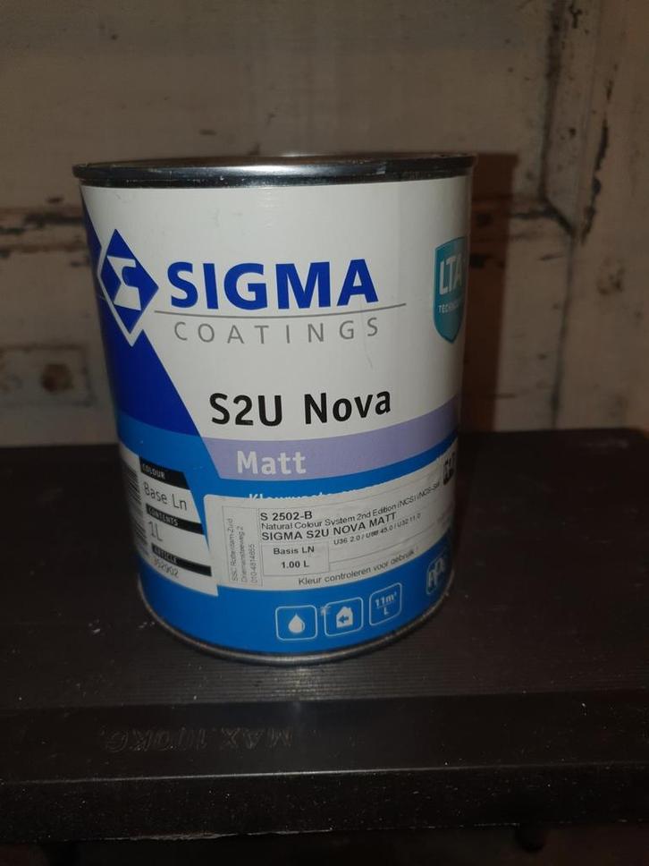 Sigma S2U Nova Matt verf, een hoogwaardige, watergedragen, k, Doe-het-zelf en Verbouw, Verf, Beits en Lak, Nieuw, Wit, Ophalen of Verzenden
