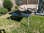 Tuintafel met glazen blad, Tuin en Terras, Tuinsets en Loungesets, Ophalen, Gebruikt, Eettafel, Tuinset