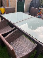 Tuinset 6 stoelen rotan, Ophalen, Gebruikt, Stoel
