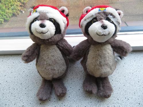 2 x Wasbeer wasbeertje beer van Lidl met kerstmuts, Kinderen en Baby's, Speelgoed | Knuffels en Pluche, Zo goed als nieuw, Beer
