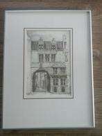 Ets Sint Annastraatje Bergen op Zoom 30 x 40 cm, Antiek en Kunst, Kunst | Etsen en Gravures, Ophalen of Verzenden
