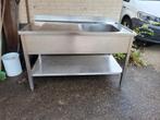 rvs werktafel met spoelbak, Ophalen, Gebruikt, Minder dan 100 cm, 50 tot 75 cm