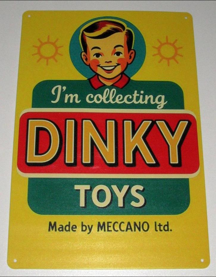 DINKY TOY : Metalen Bord - I'm Collecting Dinky Toys, Verzamelen, Merken en Reclamevoorwerpen, Nieuw, Reclamebord, Verzenden