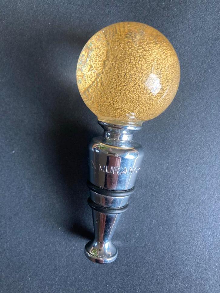 Murano Glas Flessenstop - Goud - Zo goed als nieuw, Huis en Inrichting, Keuken | Keukenbenodigdheden, Zo goed als nieuw, Ophalen of Verzenden