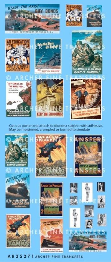 Archer AR35271 US armor propaganda posters and pin-ups 1/35 beschikbaar voor biedingen