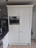 Luxe Keuken Essen Wit, Smeg Oven, Natuurstenen Blad, Huis en Inrichting, Ophalen, Gebruikt, Wit, Hoekkeuken