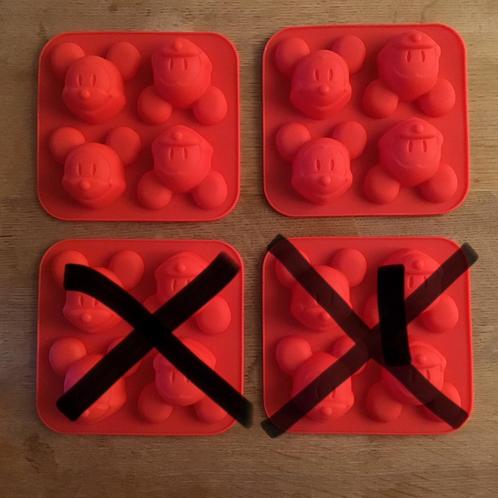 2x Siliconen mal bakvorm Mickey Mouse koek puddingvorm zeep, Verzamelen, Disney, Nieuw, Servies, Mickey Mouse, Ophalen of Verzenden
