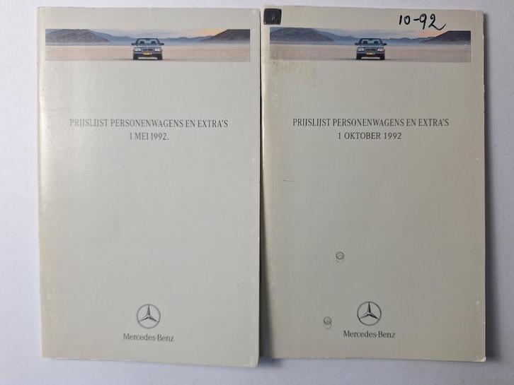 Mercedes personenwagens prijslijst 1992, Boeken, Auto's | Folders en Tijdschriften, Gelezen, Mercedes, Ophalen of Verzenden