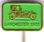 Lanchester 1908 groen/koper oldtimer auto speldje ( B_199 ), Ophalen of Verzenden, Zo goed als nieuw, Transport, Speldje of Pin