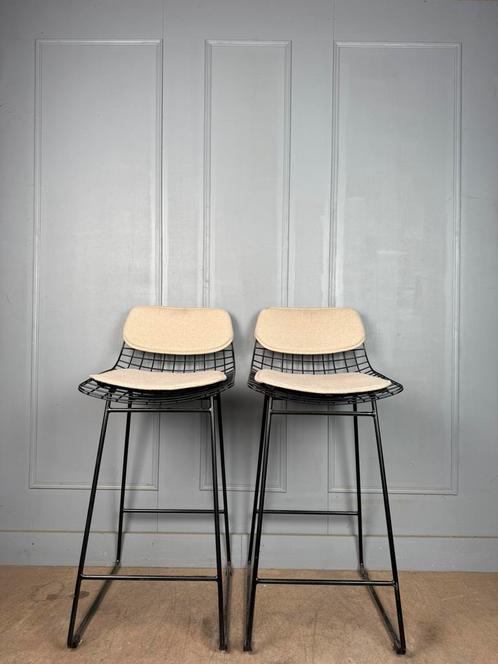 4 HKLiving Wire design barkrukken 67 cm afneembare kussens, Huis en Inrichting, Barkrukken, Zo goed als nieuw, 60 tot 90 cm, Metaal