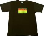 LED T-SHIRT EQUALIZER - REAGEERT OP MUZIEK!, Maat 52/54 (L), Zwart, Nieuw, Anvil
