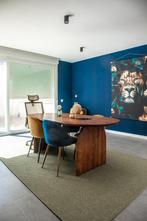 Houten eettafel van Sklum, massief bruin gelakt, Huis en Inrichting, Tafels | Eettafels, Ophalen, 200 cm of meer, 50 tot 100 cm