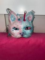 Handgemaakt dierenmasker - Cotton Candy kat (Therian/Furry), Ophalen of Verzenden, Gebruikt, Accessoires