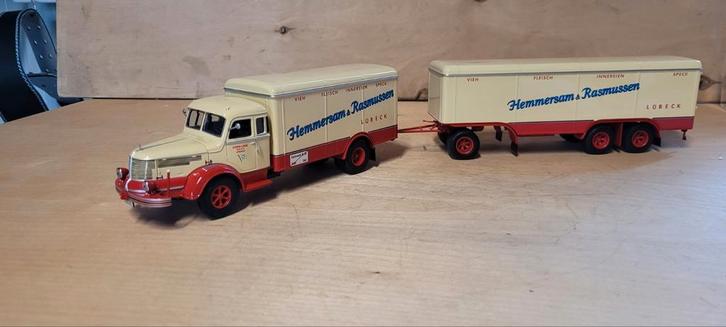 Minichamps Krupp Titan Kofferzug Hemmersam&Rasmussen, Hobby en Vrije tijd, Modelauto's | 1:43, Zo goed als nieuw, Bus of Vrachtwagen