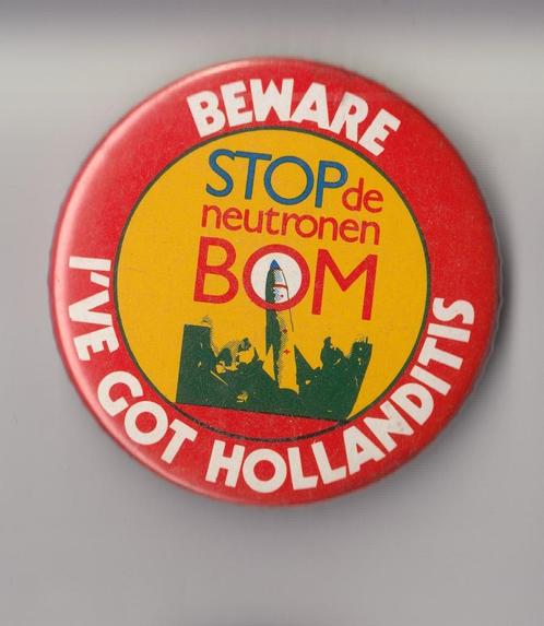 Stop de Neutronenbom button Anti Kernwapens, Verzamelen, Speldjes, Pins en Buttons, Gebruikt, Speldje of Pin, Overige onderwerpen