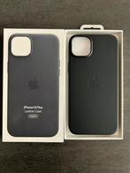 Apple iPhone 14 Plus leather case midnight (nieuw), Ophalen, Nieuw, IPhone 14 Plus, Frontje of Cover
