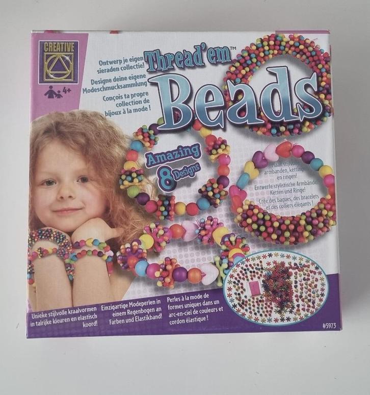 Creative Thread`em Beads set, Hobby en Vrije tijd, Kralen en Sieraden maken, Nieuw, Kraal, Ophalen