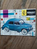Renault 4 Brochure - 1959 - Nederlands, Renault, Ophalen of Verzenden, Zo goed als nieuw, Renault
