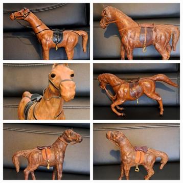 prachtige vintage lederen paarden beschikbaar voor biedingen