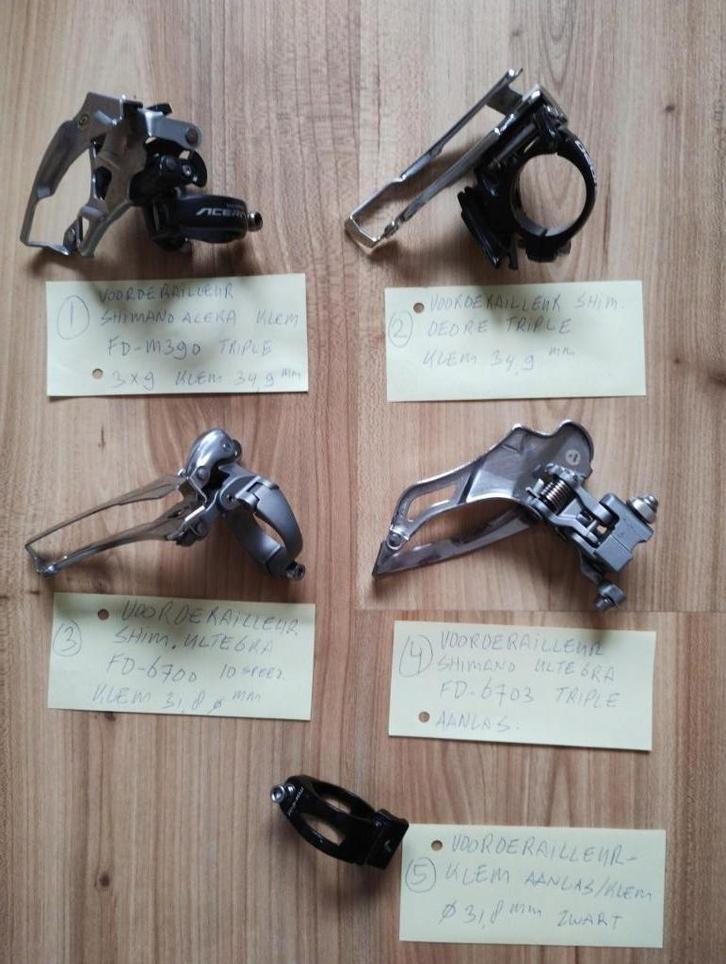 voorderailleurs voorderailleur derailleurklem derraileur, Sport en Fitness, Wielrennen, Gebruikt, Overige typen, Ophalen of Verzenden