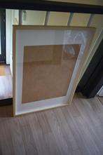 Houten fotolijst 50x70 met wit passe partout, Ophalen, Zo goed als nieuw