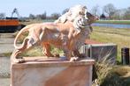 2 stuks marmeren leeuwen op een stuk blok 44275, Ophalen of Verzenden, Gebruikt