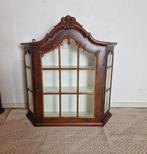 Antieke Houten Vitrinekast - Walnoot/Wortelnoot, Antiek en Kunst, Ophalen