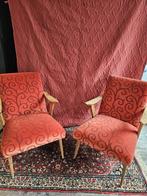 Twee vintage fauteuils, Ophalen, Gebruikt, Minder dan 75 cm, 50 tot 75 cm