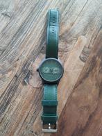 Heren horloge Oozoo groen, Sieraden, Tassen en Uiterlijk, Horloges | Heren, Leer, Staal, Polshorloge, Zo goed als nieuw
