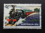 Australië - trein - locomotief - 50c, Postzegels en Munten, Treinen, Ophalen, Gestempeld