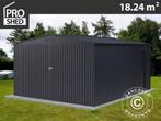 Metalen garage tuinhuisje 3,8x4,2x2,32m ProShed, Antraciet, Tuin en Terras, Tuinhuizen, Nieuw, Tuinhuis, Ophalen of Verzenden