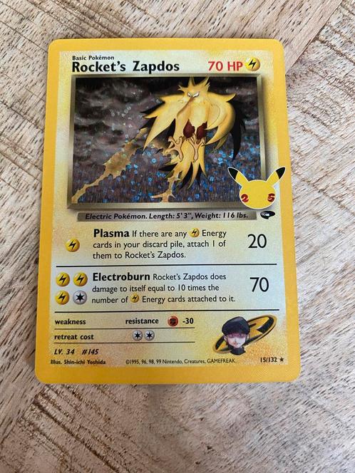 Rocket's Zapdos - Team Rocket - Foil, Hobby en Vrije tijd, Verzamelkaartspellen | Pokémon, Gebruikt, Losse kaart, Foil, Ophalen of Verzenden