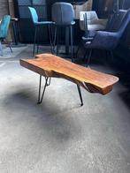 Houten stijl salontafel outlet korting, Ophalen, Overige materialen, 100 tot 150 cm, Zo goed als nieuw