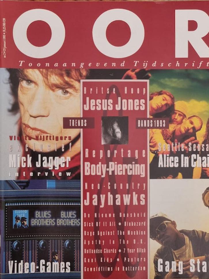 OOR 2-1993 Bands en Trends 1993 Jagger Alice in Chains Chord, Boeken, Tijdschriften en Kranten, Zo goed als nieuw, Muziek, Film of Tv