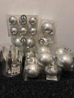 Set kerstballen. Glas , zilver., Diversen, Kerst, Ophalen of Verzenden, Zo goed als nieuw