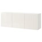 2x Ikea Besta wandkast/opberger wit/hoogglans 180x64x42, Met deur(en), Minder dan 100 cm, 25 tot 50 cm, Minder dan 150 cm