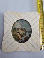 Miniatuur portret in bewerkte lijst, Ophalen of Verzenden