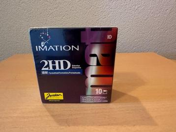 Nieuw in doos met folie: 10 diskettes van 1,44 MB (Imation)
