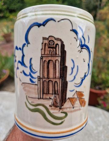 Zeldzaam - Goedewapen Gouda bierpul Laurenskerk  Rotterdam beschikbaar voor biedingen