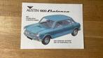 Brochure Austin Balanza 1967 Pininfarina, Ophalen of Verzenden, Gelezen, Overige merken