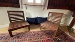 Houten tuinset stoelen en tafel, Tuin en Terras, Tuinsets en Loungesets, Ophalen, Gebruikt, Bank, 6 zitplaatsen
