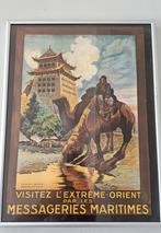 Fraaie reprint van art deco reclameposter Orient reizen, Verzamelen, Posters, Rechthoekig Staand, Met lijst, Ophalen of Verzenden