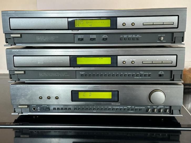 DENON stereoset receiver + cassettedeck en cd-speler werkend, Audio, Tv en Foto, Stereo-sets, Zo goed als nieuw, Cassettedeck