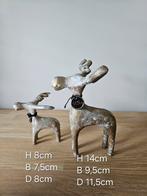 Set van twee decoratieve herten / rendieren in goud met wit, Ophalen of Verzenden, Zo goed als nieuw