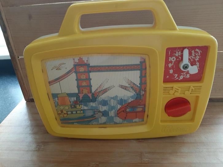 Vintage Speelgoedtelevisie / Red Box, Kinderen en Baby's, Speelgoed | Fisher-Price, Zo goed als nieuw, Speelset, Met licht, Met geluid