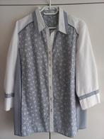Erfo blouse, 3/4 mouw, maat 48, Blauw, Ophalen of Verzenden, Zo goed als nieuw, Maat 46/48 (XL) of groter