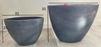 Twee bloempotten zie de maten, Ophalen, Rond, Aardewerk, Minder dan 25 cm