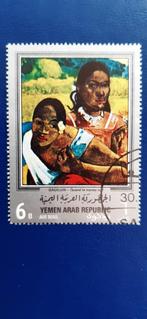 Postzegels Jemen Kunst Gauguin, Overige thema's, Verzenden, Gestempeld