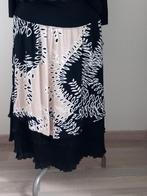 Rok Carleoni meerdere lagen 46/48 zwart met beige motief, Carleoni, Zwart, Maat 46/48 (XL) of groter, Ophalen of Verzenden